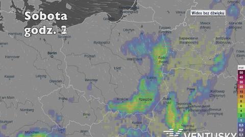 Opady deszczu w kolejnych dniach (Ventusky.com) | wideo bez dźwięku