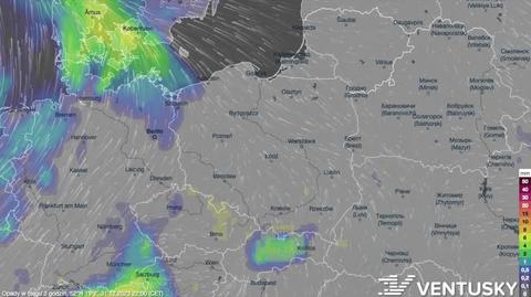 Prognozowane opady na noc sylwestrową i Nowy Rok