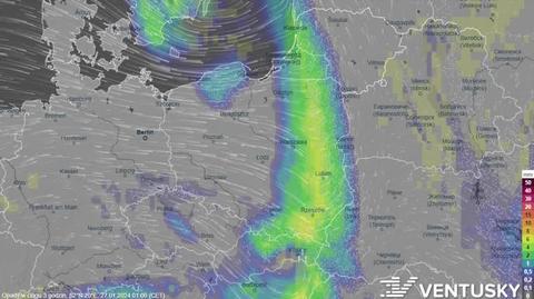 Prognozowane opady w kolejnych dniach (27-31.01)