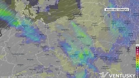 Prognozowane opady w ciągu kolejnych dni