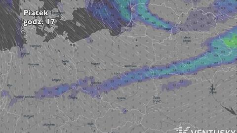 Opady deszczu w ciągu najbliższych pięciu dni (Ventusky.com) | wideo bez dźwięku