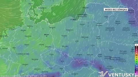 Prognozowana temperatura w ciągu kolejnych dni