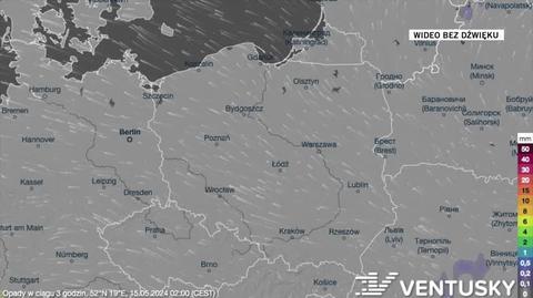 Prognozowane opady w kolejnych dniach