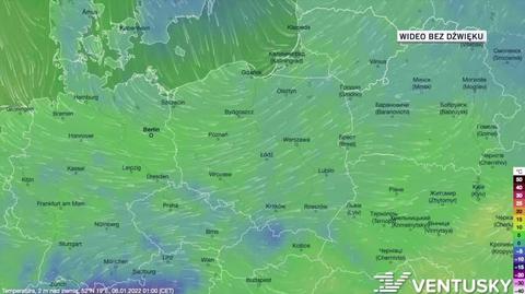 Prognozowana temperatura w dniach 6-10.01