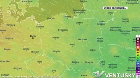 Prognozowana temperatura w kolejnych dniach