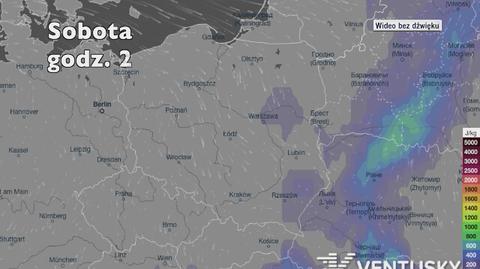 Potencjalne burze w kolejnych dniach (Ventusky.com) | wideo bez dźwięku