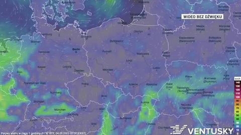 Prognoza porywów wiatru na kolejne dni