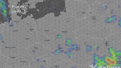 Opady deszczu w ciągu najbliższych pięciu dni (Ventusky.com) | wideo bez dźwięku