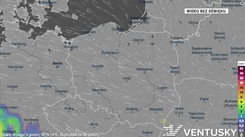 Prognozowane opady w kolejnych dniach