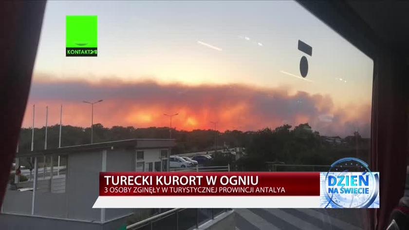 Pożar w tureckim kurorcie