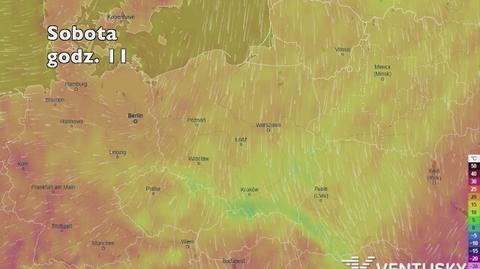 Temperatura w weekend (ventusky.com | wideo bez dźwięku)