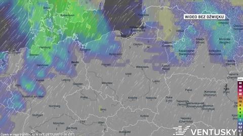 Prognozowane opady w dniach 29.12.22-2.01.23