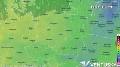 Prognozowana temperatura w dniach 16-20.02