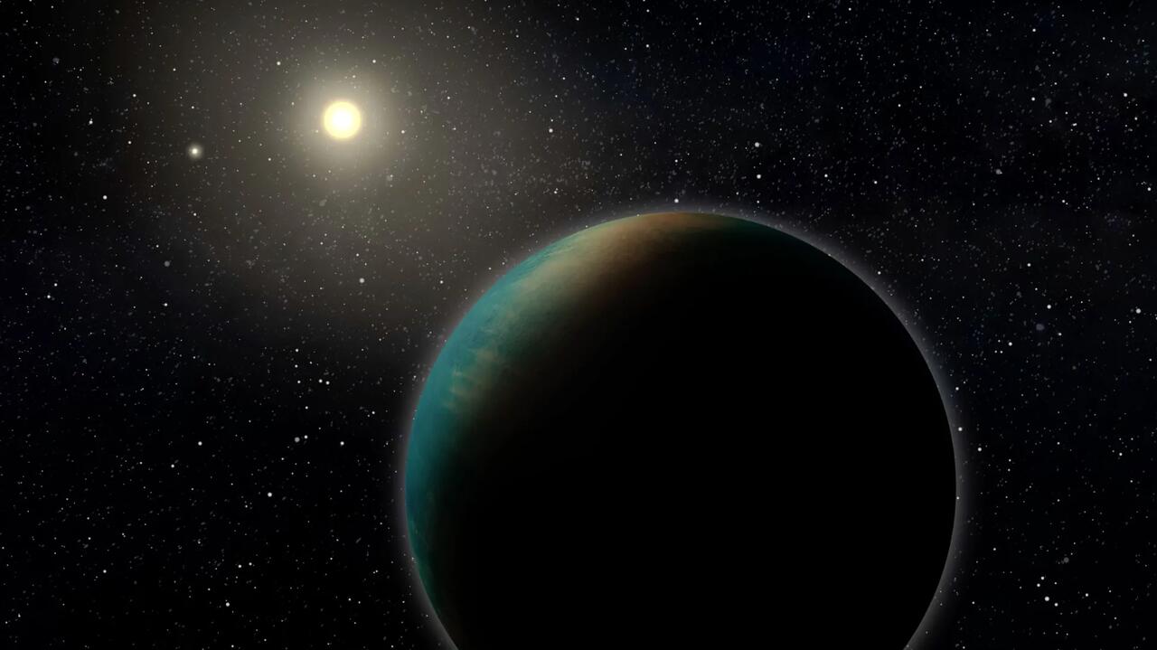 TOI-1452b.  Es más grande que la Tierra y el año tiene 11 días.  Los científicos han encontrado un planeta fuera del sistema solar cubierto de agua