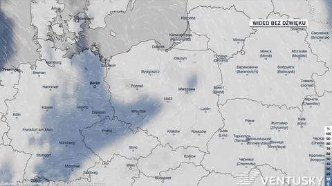 Zachmurzenie prognozowane na środę 17.05