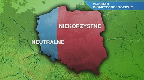 Warunki biometeo w poniedziałek