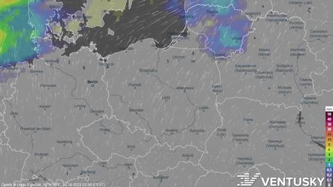 Prognozowane opady w kolejnych dniach