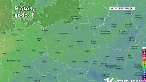 Prognozowana temperatura w najbliższych dniach (Ventusky.com)