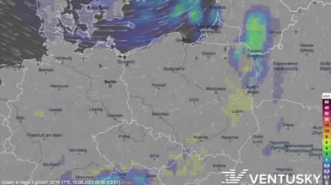 Prognozowane opady na kolejne dni