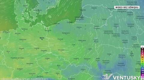 Prognozowana temperatura w kolejnych dniach