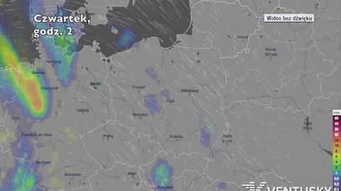 Prognozowane opady w najbliższych dniach (Ventusky.com) | wideo bez dźwięku