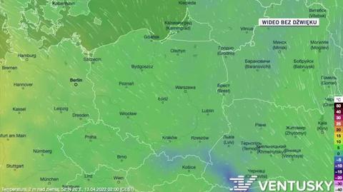 Prognozowana temperatura w najbliższych dnia 