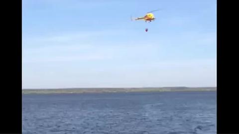 Pożar lasu. Interweniuje helikopter