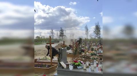 Trąba powietrzna przeszła przez cmentarz komunalny w Głogowie