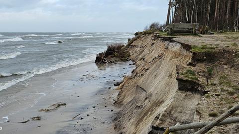 Podmyty brzeg w Lubiatowie (woj. pomorskie)