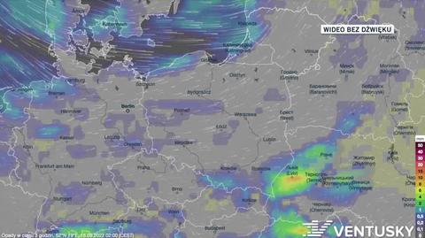 Prognozowane opady w dniach 16-20.09