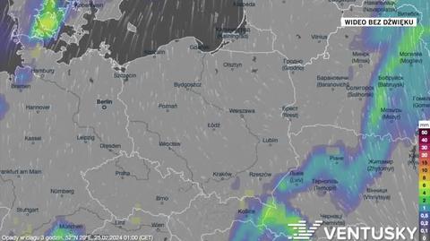 Prognozowane opady w kolejnych dniach