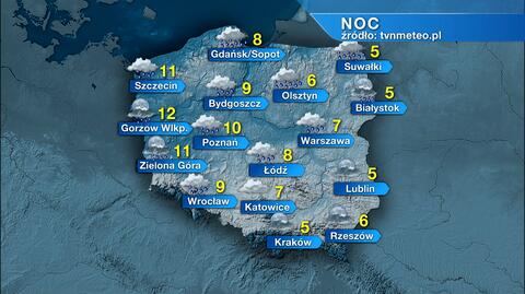 Prognoza pogody na noc 21/22.10