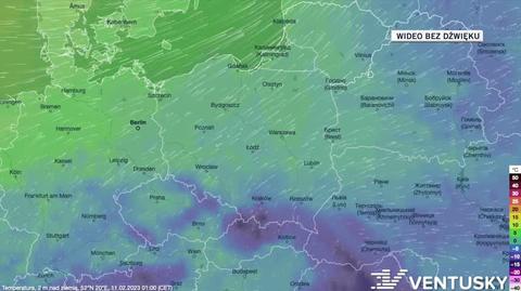 Prognoza temperatury w dniach 11-15.02