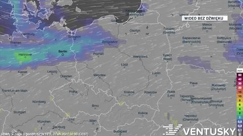 Prognozowane opady w kolejnych dniach