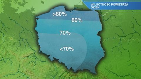 Warunki biometeorologiczne w poniedziałek