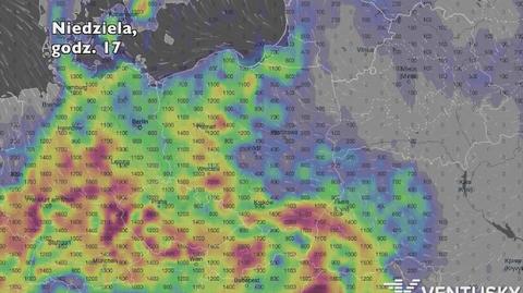 Potencjalny rozwój burz w ciągu pięciu dniu (Ventusky.com) | wideo bez dźwięku