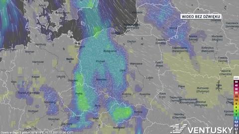 Prognozowane opady w dniach 10-14.12