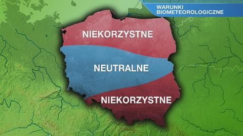 Warunki biometeorologiczne w niedzielę