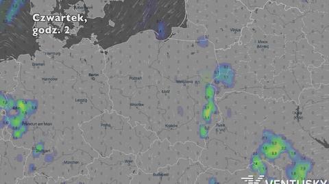 Opady deszczu w ciągu najbliższych pięciu dni (Ventusky.com) | wideo bez dźwięku