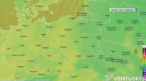 Prognozowana temperatura w kolejnych dniach