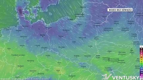 Prognozowana temperatura w ciągu kolejnych dni