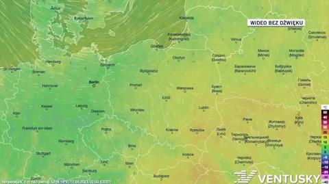 Prognozowana temperatura w dniach 17-21.05