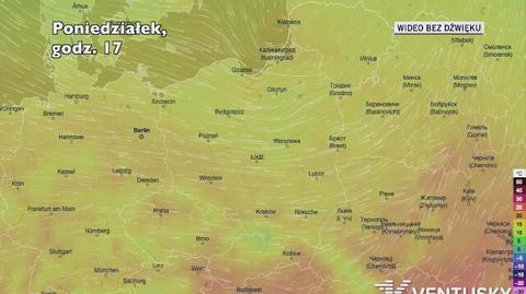 Temperatura w ciągu godzin (Ventusky.com) | wideo bez dźwięku