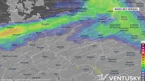 Prognozowane opady w dniach 7-11.02