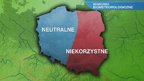 Warunki biometeo w poniedziałek