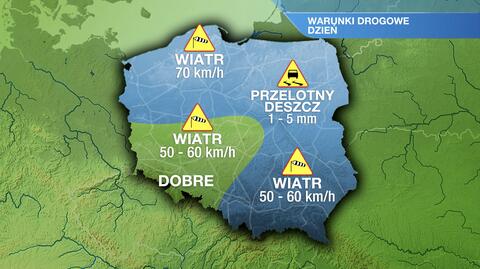 Warunki drogowe w czwartek 18.11