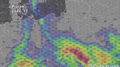 Potencjalny rozwój burz w ciągu najbliższych dni (Ventusky.com) | wideo bez dźwięku