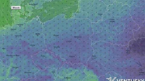 Temperatura prognozowana od wtorku do soboty