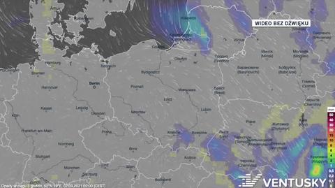 Prognozowane opady w dniach 02-06.09