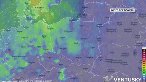 Prognozowane porywy wiatru w kolejnych dniach